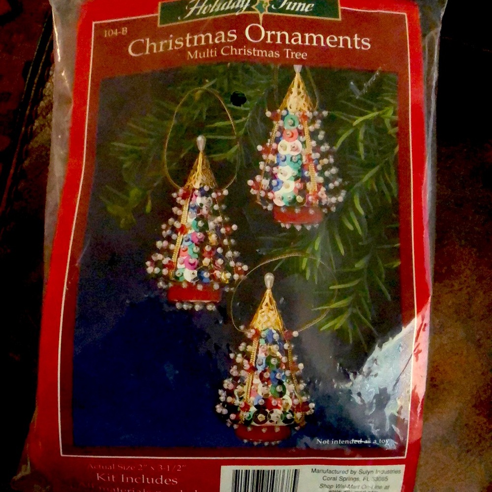 Vintage beaded Christmas ornament kit